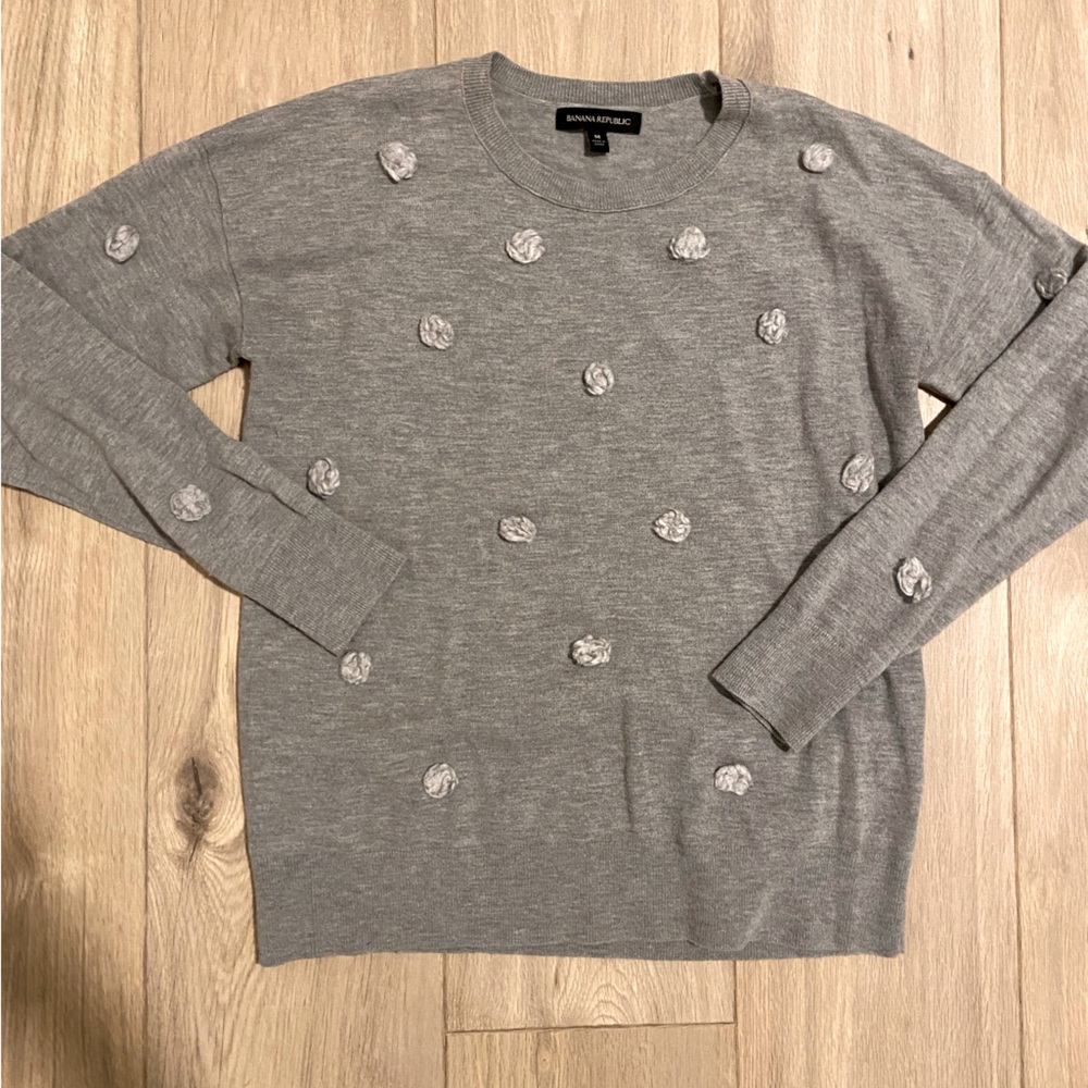 Banana Republic Gray Crew Neck Sweater